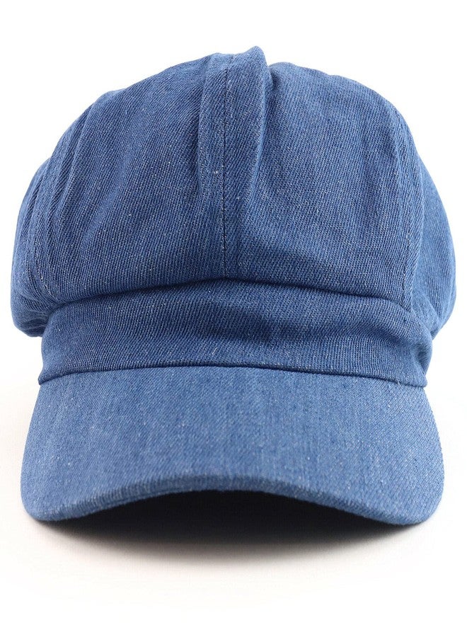 KIMMING Womens Newsboy Hat - 8 Panels 100% Cotton Vintage Cabbie Hat with Elastic Back - Image 2